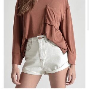ONE TEASPOON COCONUT BANDIT HIGH WAIST DENIM SHORT size 26‎